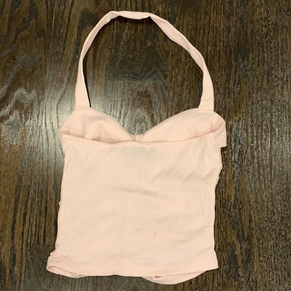Bubblegum pink Forever21 Halter tank top - Picture 2 of 3